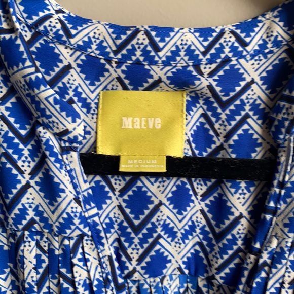 Anthropologie Maeve Aztec Print Blouson Dress - Picture 6 of 8